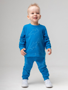 Костюм, синий белый