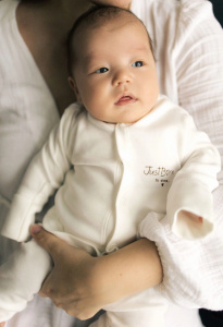 Justborn to shine Боди, молочный