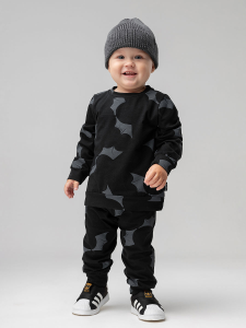 Костюм, черный (серый)