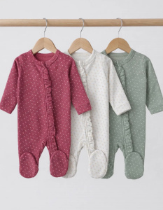 Слип  с рюшей "Цветочек-горошек" на молнии, молочный