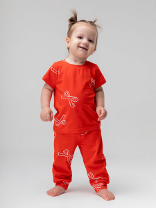 Костюм, красный (белый)