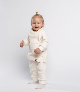 Флисовый костюм "Cute", экрю