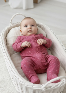 Слип  с рюшей "Цветочек-горошек" на молнии, бордовый