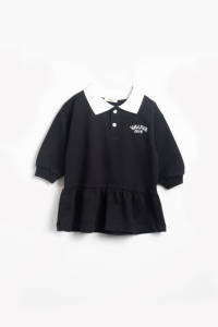 Платье с воротником, черный