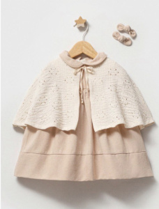 Комплект платье/ накидка, бежевый