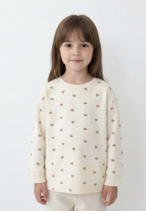 Лонгслив, молочный