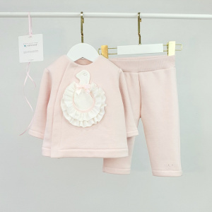 Комплект Джемпер на застёжке+Брюки, розовый жемчуг