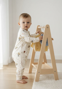 Комбинезон нательный "Маленький принц" с манжетом, бежевый