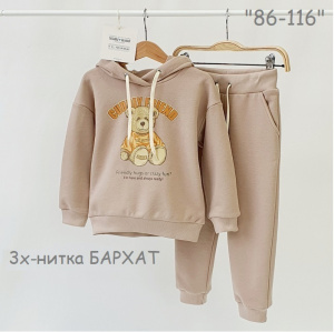 Комплект Худи+Брюки, разноцветный(пыльн.беж)