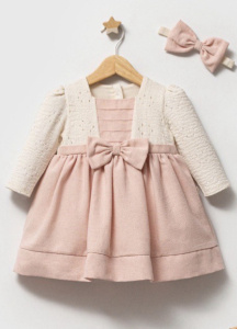 Комплект платье/ повязка, розовый