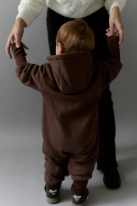Justborn Утепленный комбинезон, BROWN