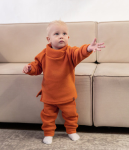 Флисовый костюм "Cute", светло-кирпичный