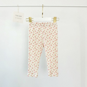 Легинсы, экрю/цветочки