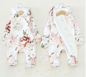 Комбинезон,  цветы акварель