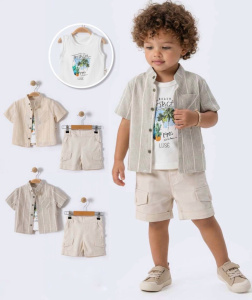 Костюм тройка, полоска серый