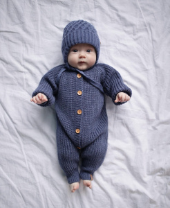 Комбинезон вязаный Woolly, джинс