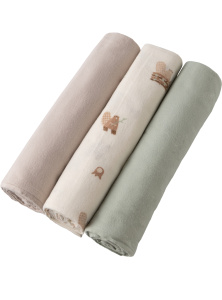 Пелёнки фланелевые BUBA KIDS, Бобры на хуторе/Речная вода/Бежевый