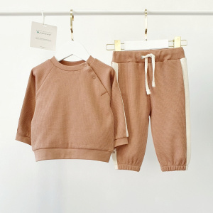 Комплект Джемпер+Брюки, инт/вафли коричневый