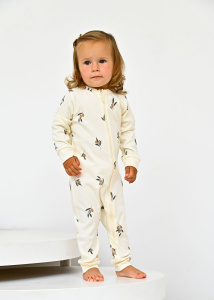 Комбинезон нательный "Оливки" с манжетом, молочный
