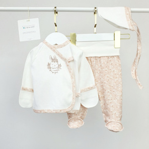 Ползунки, нюдовый/цветочки