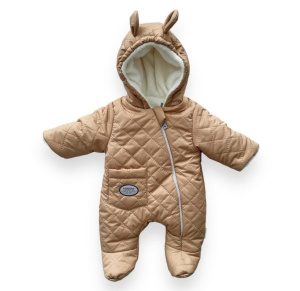 ТОТО комбинезон демисезонный стеганный, коричневый