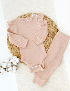 Комплект "Диво" (боди+штанишки), пудровый