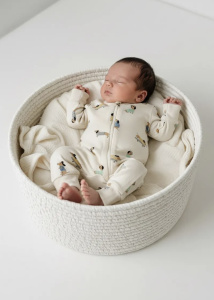 Комбинезон нательный "Puppy" с манжетом, молочный