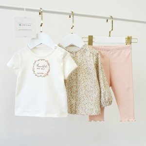 Комплект 3 предмета, тофу/цветочки бисер