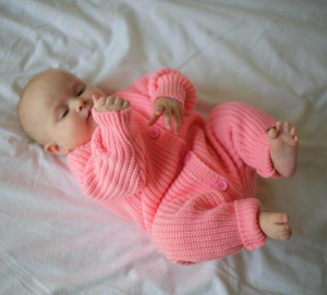 Комбинезон вязаный Woolly, роза