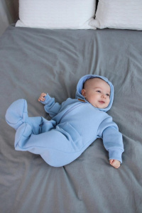 Комбинезон футер 3-х нитка, голубой