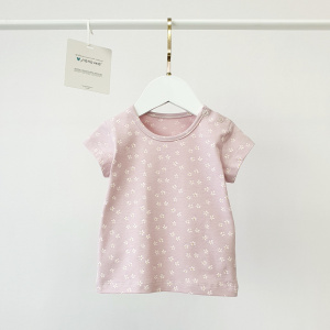 Футболка, лиловый/ромашки