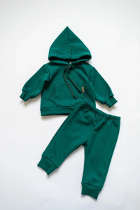 Костюм спортивный футер, изумрудный
