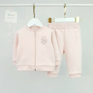 Комплект Джемпер на молнии+Брюки, розовый жемчуг