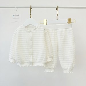 Комплект Джемпер на застёжке+Брюки, молочный