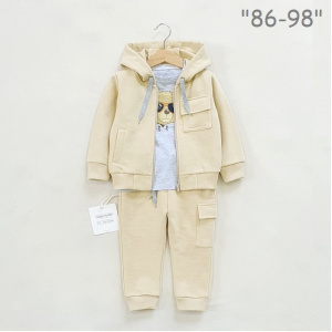 Комплект Джемпер на молнии+Брюки, песочный