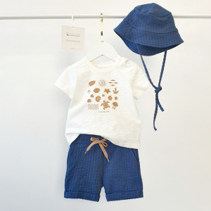 Комплект 3 предмета, тофу/индиго