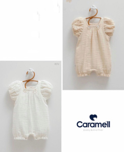 Комбинезон, муслин, молочный