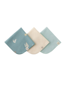 Платочки фланелевые BUBA KIDS, Русская Арктика/ сливочный/ бирюза