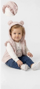 Комплект с жилетом, пудровый