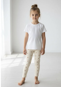 Лосины, бежевый, молочный