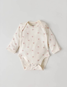 Боди  "Черные бантики", молочный