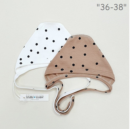 Чепчик, принт какао