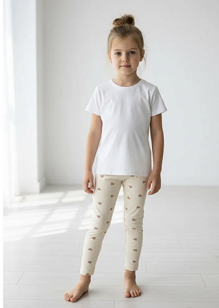 Лосины, бежевый, молочный