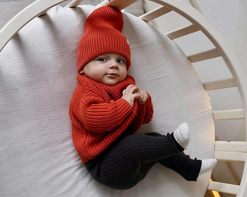 Джемпер вязаный oversize classic, коралл