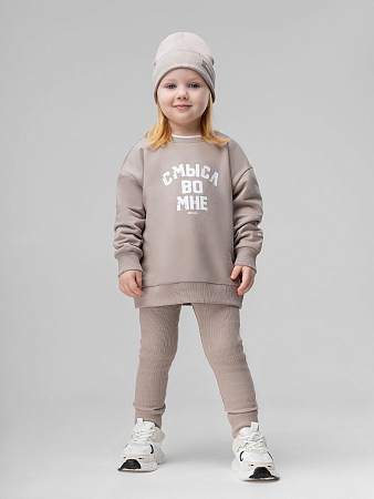 Леггинсы, серо-бежевый