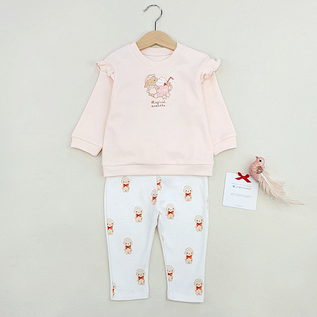 Комплект Джемпер+Брюки, пудровый/пряня