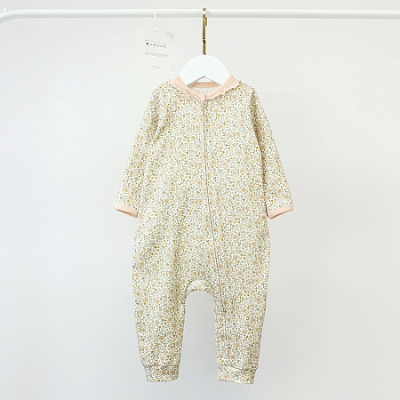 Комбинезон, тофу/цветочки бисер