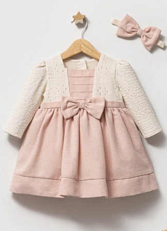 Комплект платье/ повязка, розовый