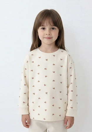 Лонгслив, молочный