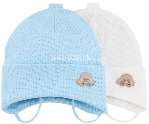 Шапочка детская, "холодное лето", голубой